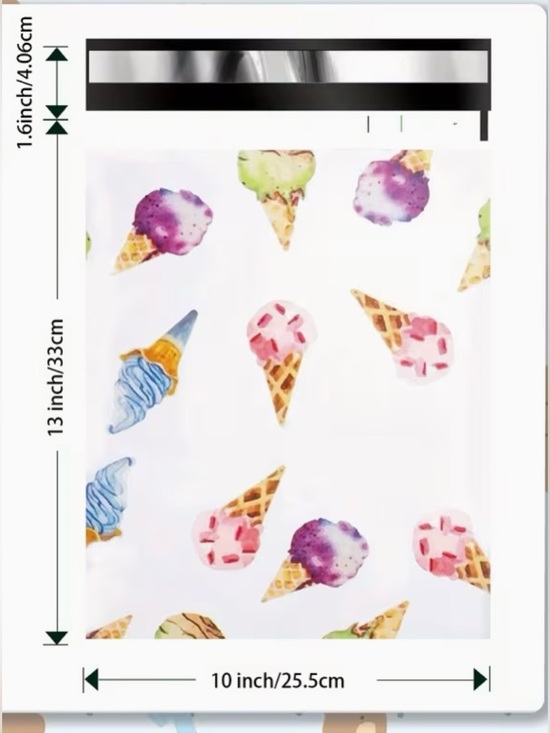 Other - 30 10” x 13” Ice Cream Cone Poly Mailers LAST SET